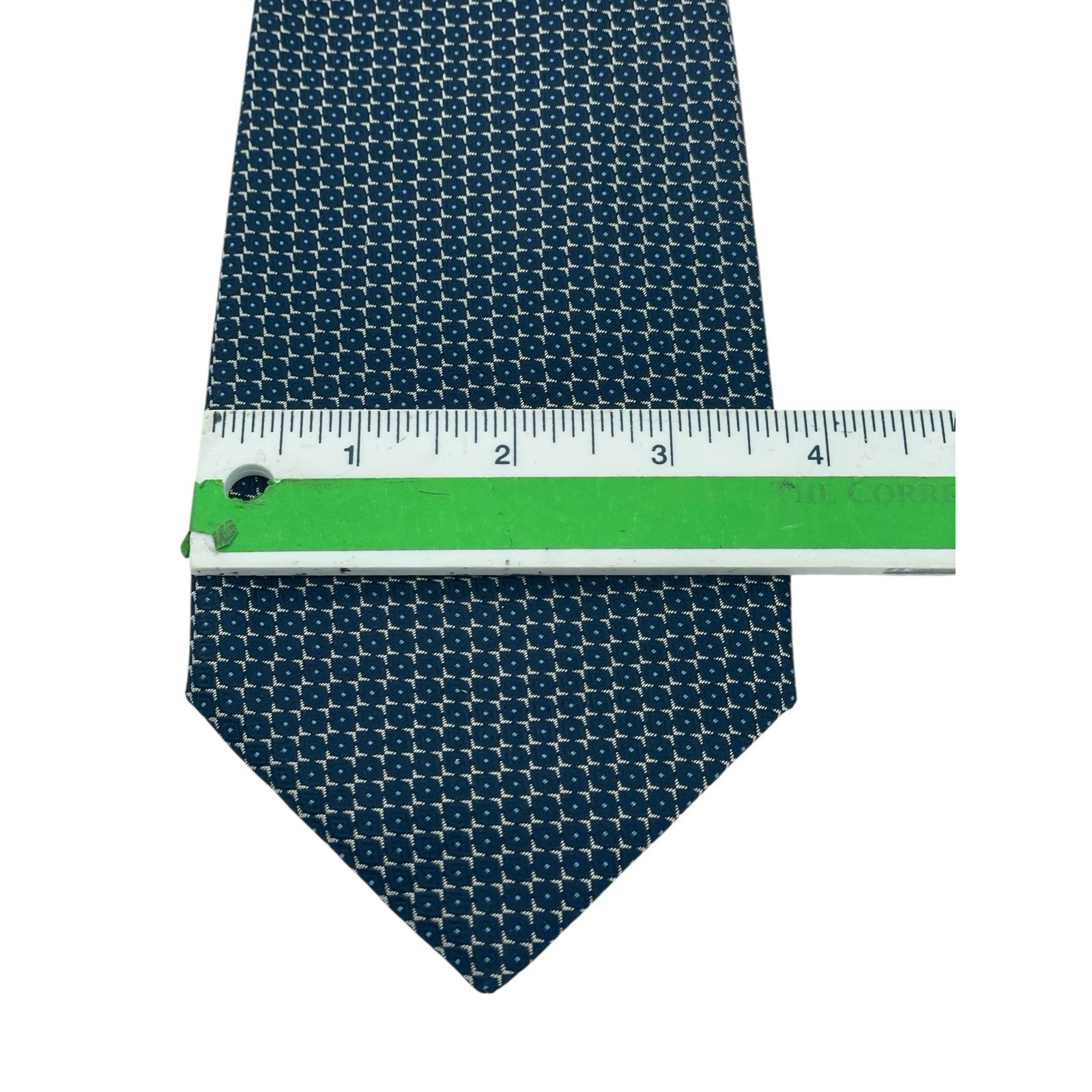 Hilditch & Key Tie Blue & Gold Squares Sz 3.5x59" Silk Mens Tie (Tc24) Nw/Ots — image 5 of 5
